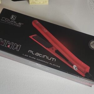 Royale  Platinum 1.25" Red Ceramic Flat Iron MSRP $150